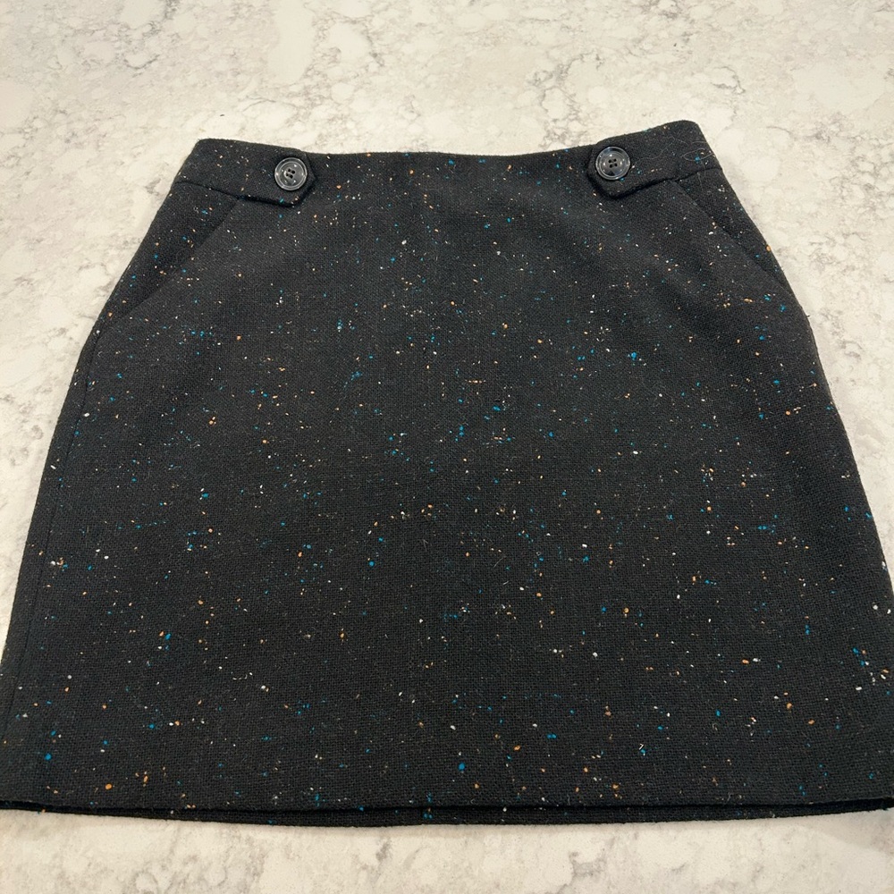 Outback Red Black Speckled Wool Mini Skirt - Size 2